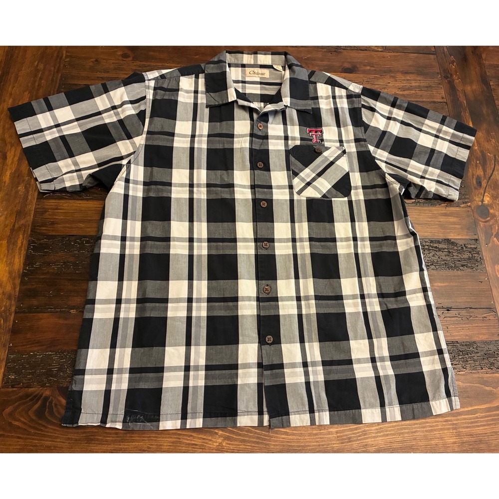 Vintage 80s Texas Tech Button Down Shirt Chiliwear Men's Size XL Collegiate NCAA